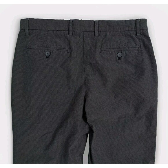 Banana Republic Men's 33x32 Pants Gray Herringbone Aiden Fit Dress Formal - Picture 8 of 10